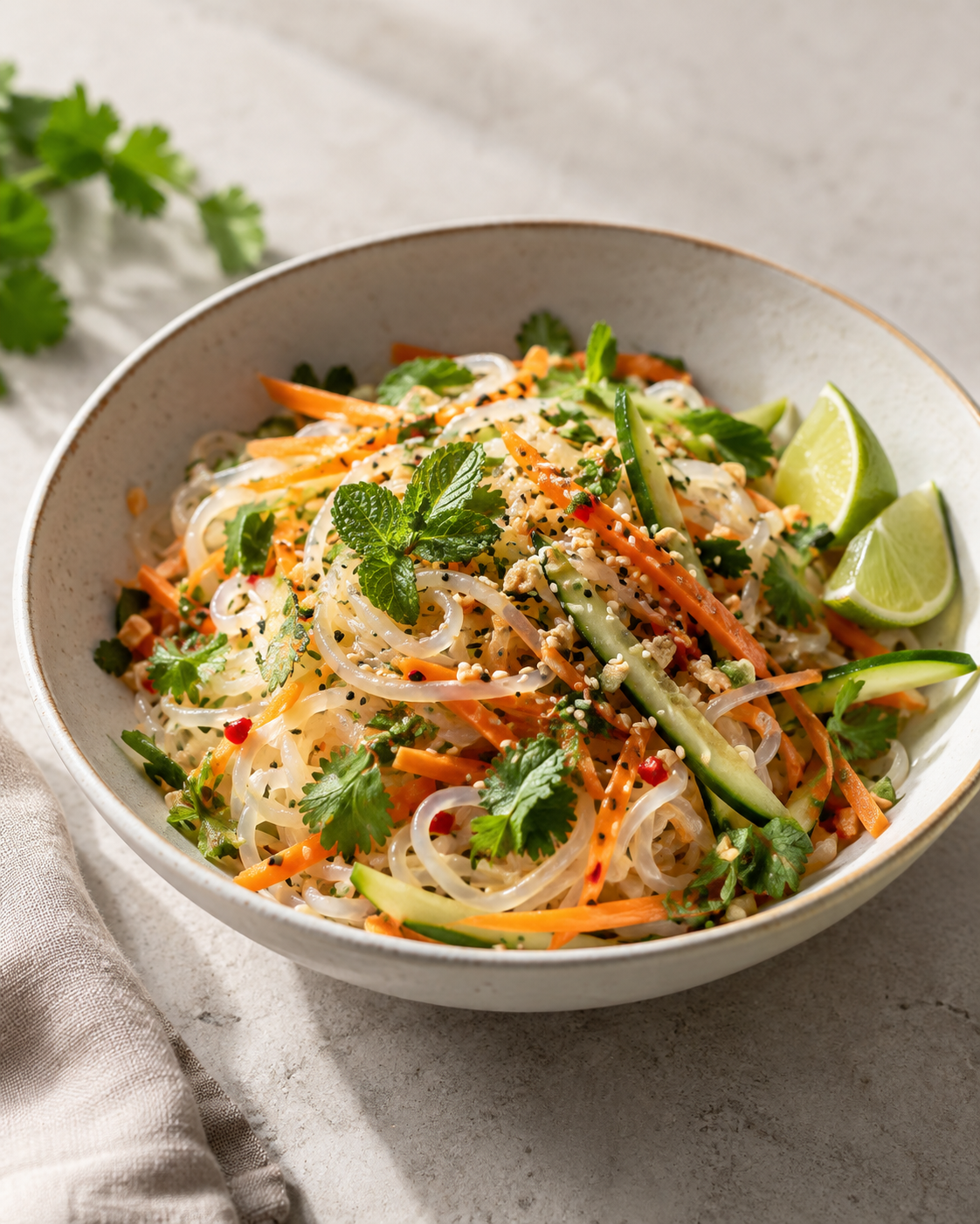 Insalata fredda di noodles thai