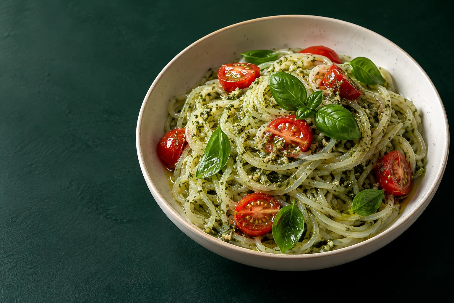 Idea di presentazione: spaghetti con verdure